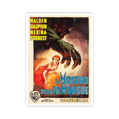 PHANTOM OF THE RUE MORGUE (ITALIAN) 1954 Movie Poster - STICKER Vinyl Kiss-Cut Decal 3 Inch White - The Sticker Space