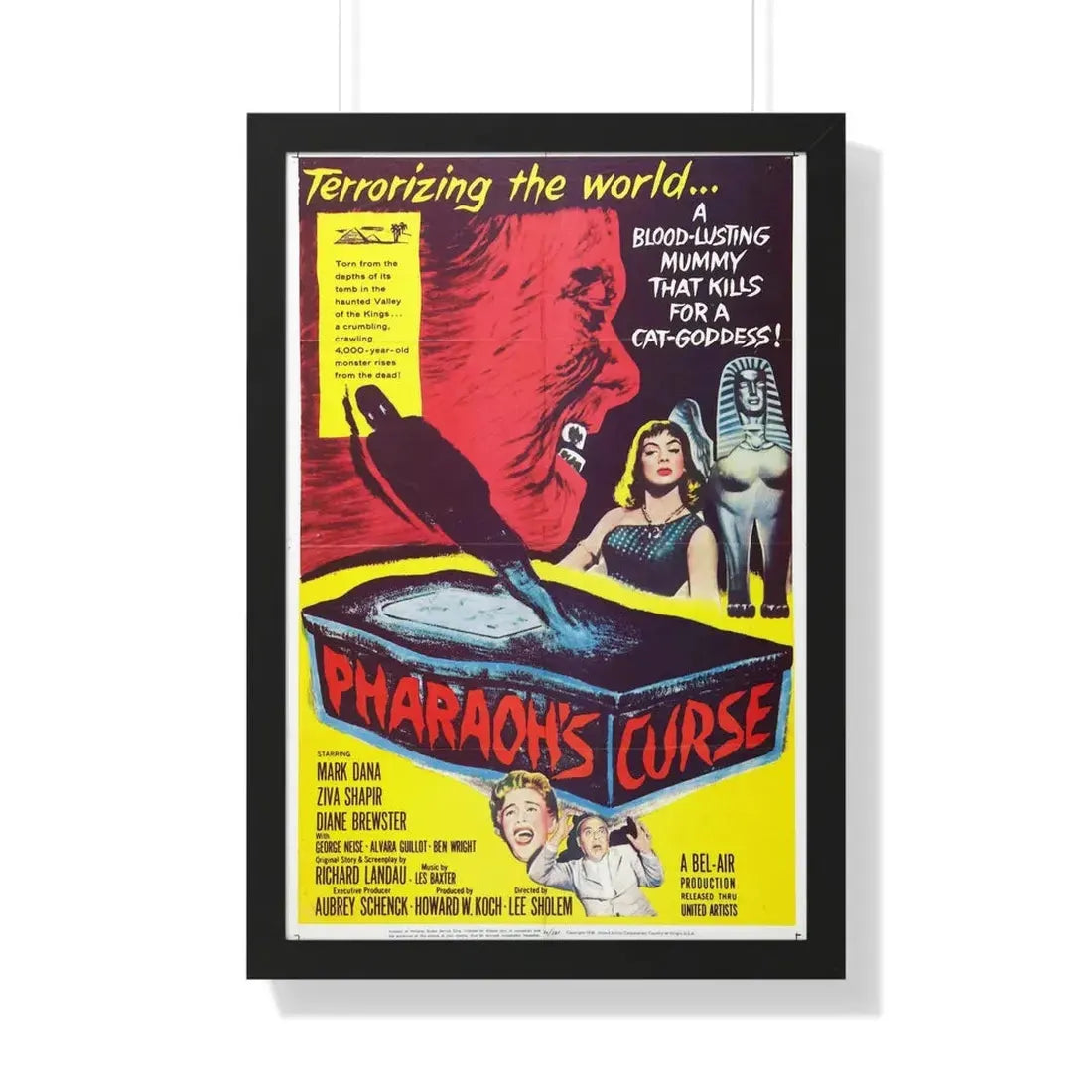 PHARAOH'S CURSE 1957 - Framed Movie Poster - The Sticker Space