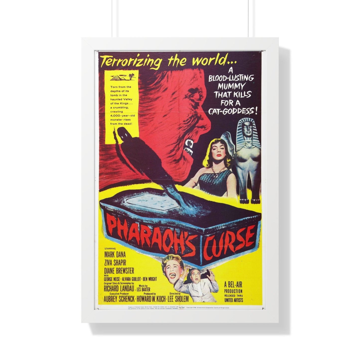 PHARAOH'S CURSE 1957 - Framed Movie Poster-20" x 30"-The Sticker Space