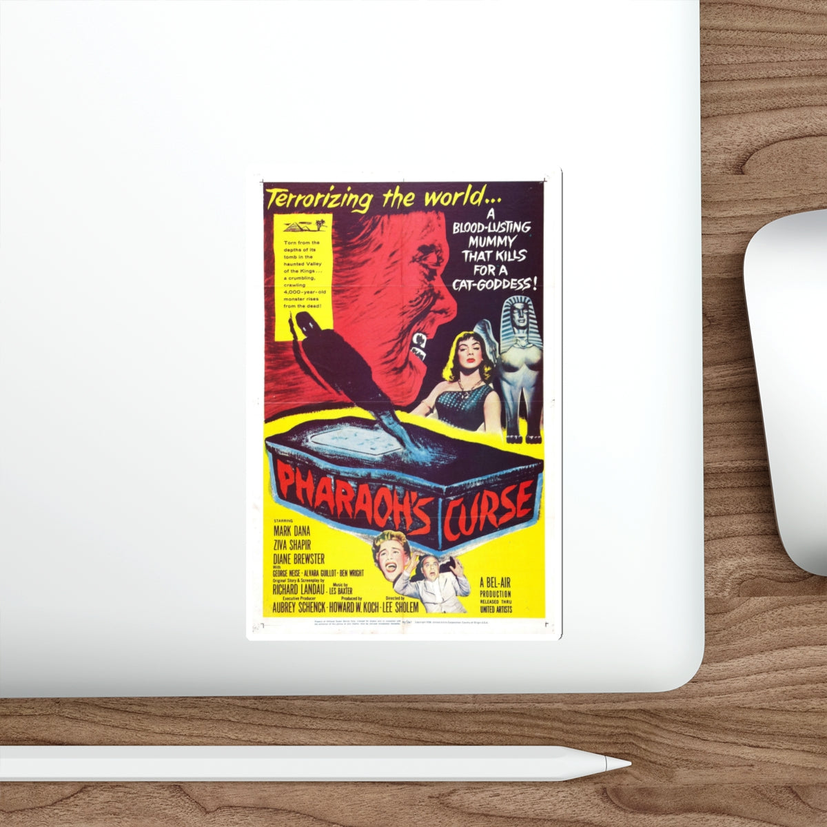 PHARAOH'S CURSE 1957 Movie Poster STICKER Vinyl Die-Cut Decal-The Sticker Space