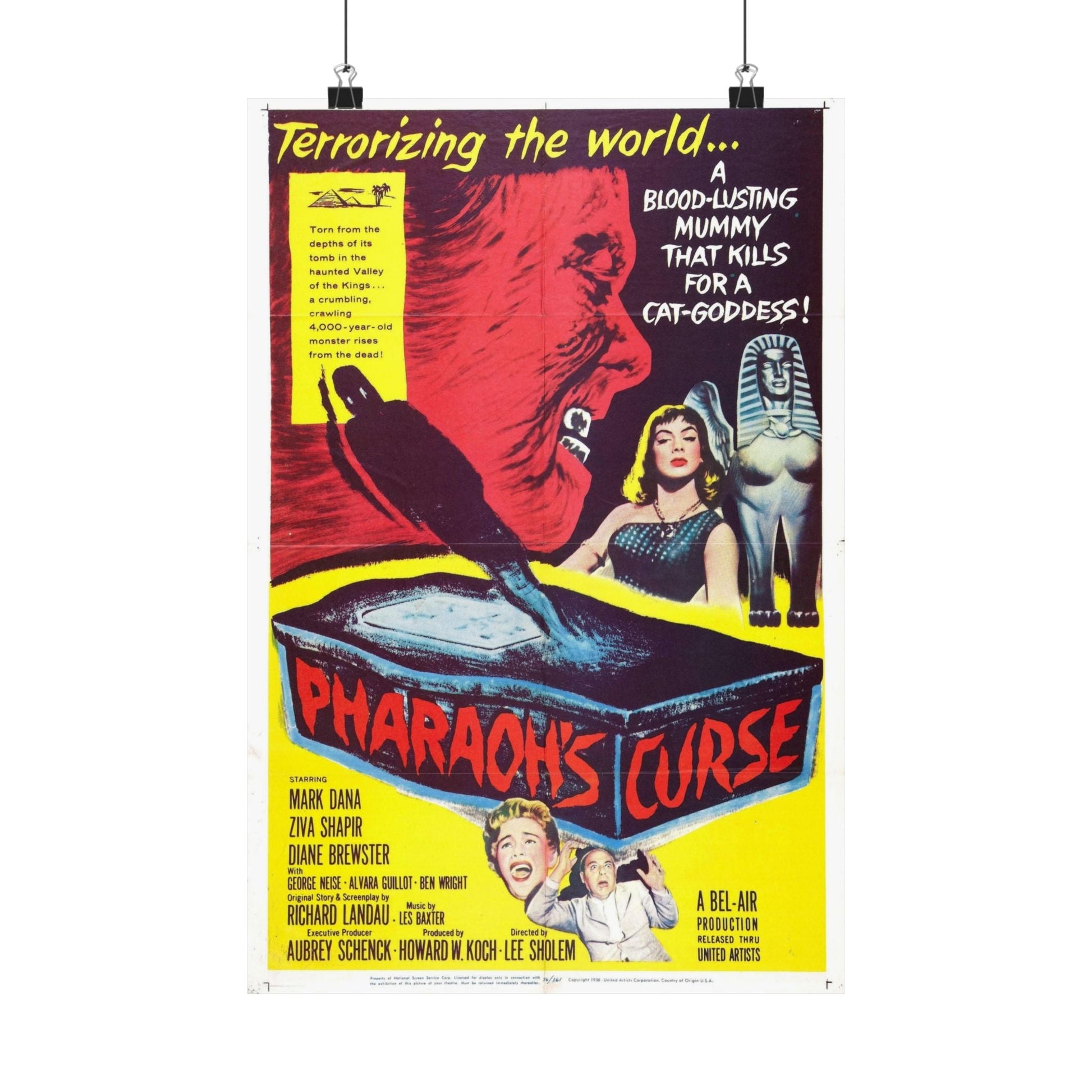 PHARAOH'S CURSE 1957 - Paper Movie Poster-12″ x 18″-The Sticker Space