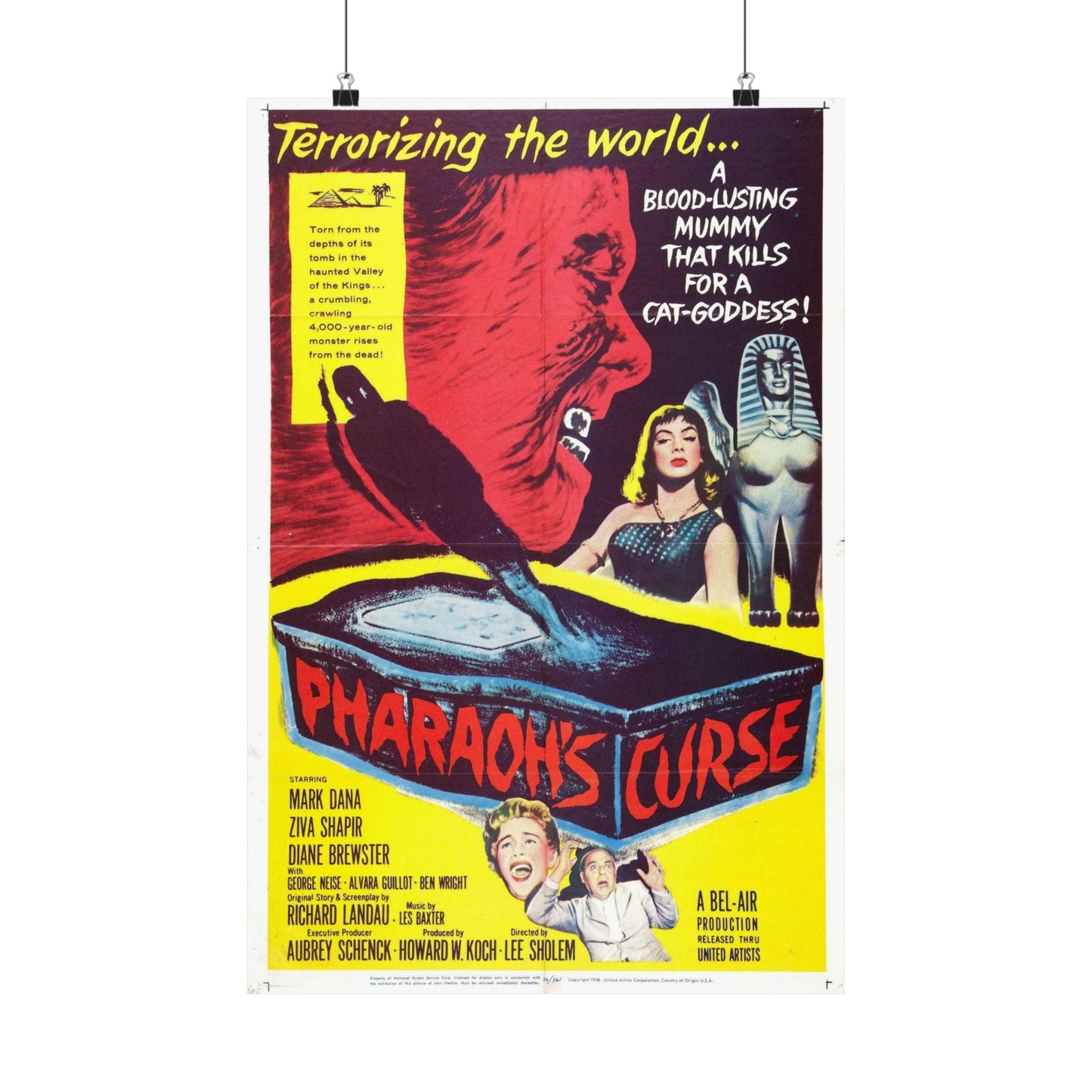 PHARAOH'S CURSE 1957 - Paper Movie Poster-16″ x 24″-The Sticker Space