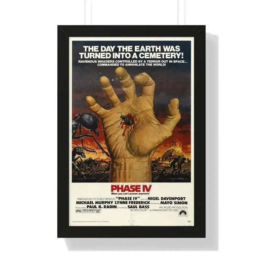 PHASE IV 1974 - Framed Movie Poster 16″ x 24″ Black - The Sticker Space