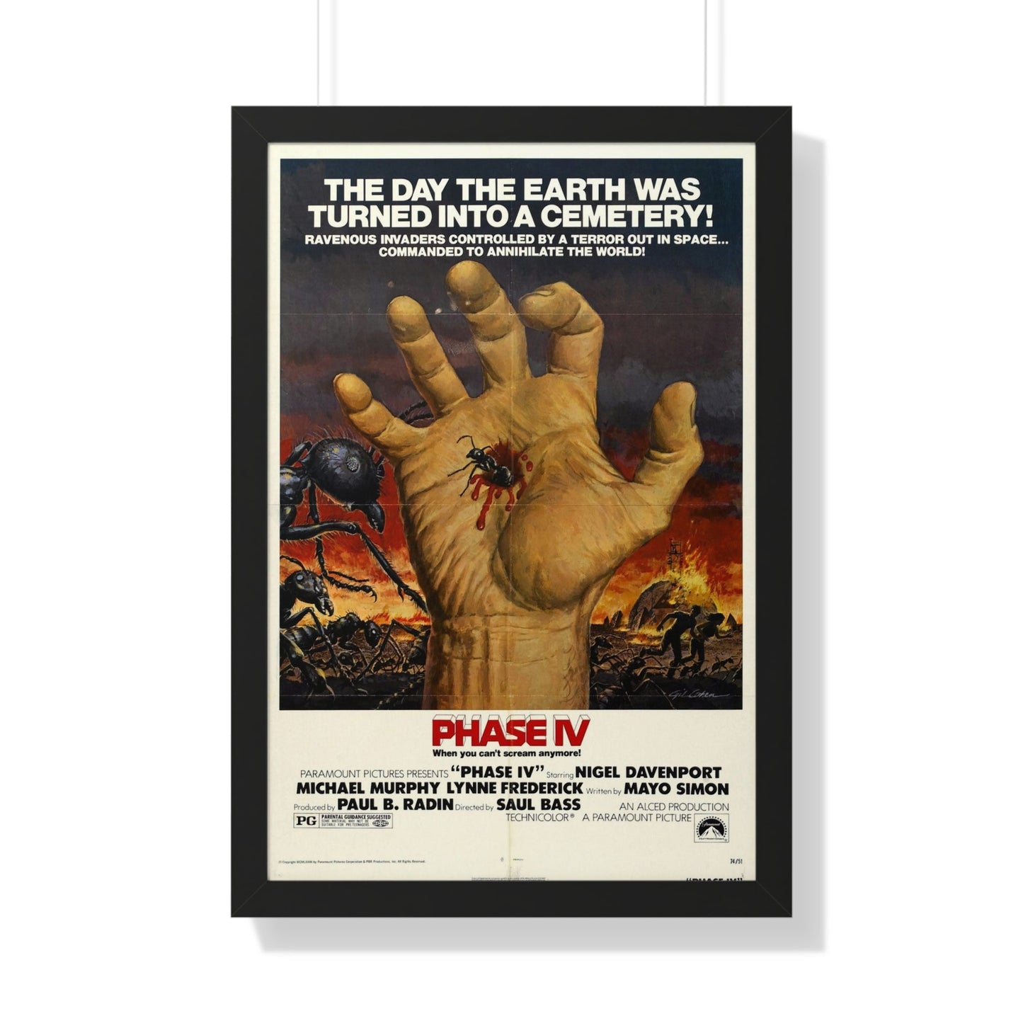 PHASE IV 1974 - Framed Movie Poster-20" x 30"-The Sticker Space