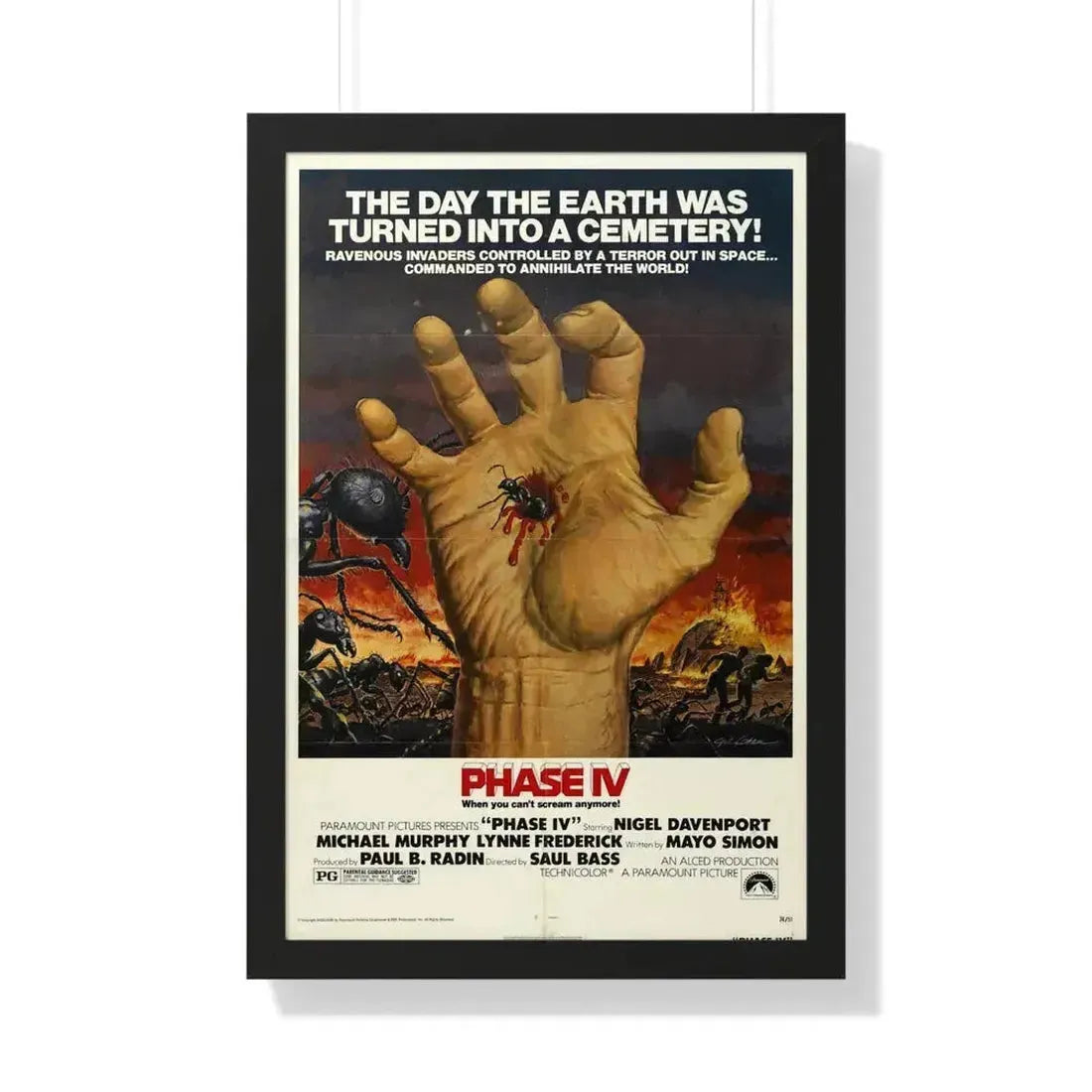 PHASE IV 1974 - Framed Movie Poster 20" x 30" Black - The Sticker Space