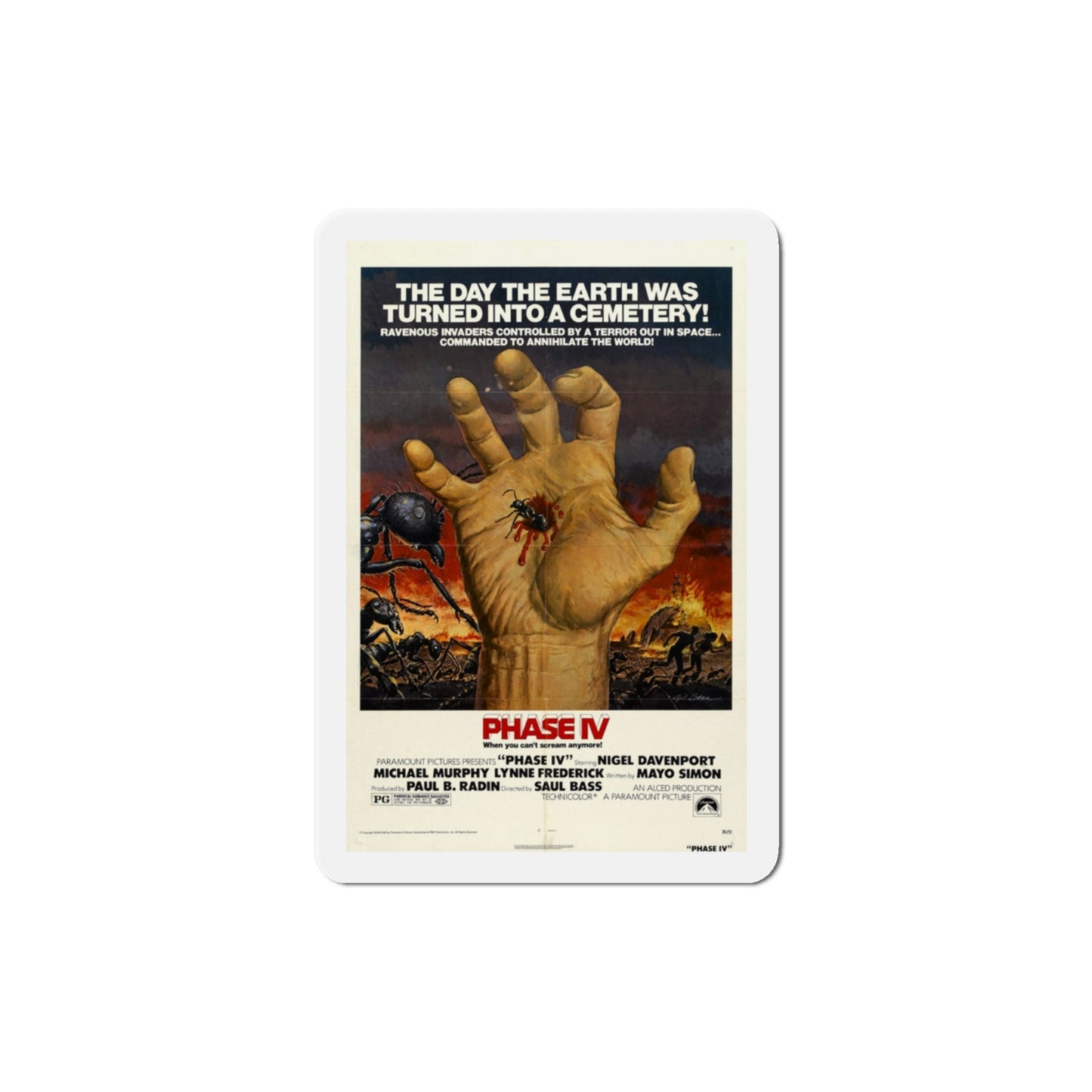 Phase IV 1974 Movie Poster Die-Cut Magnet-3 Inch-The Sticker Space