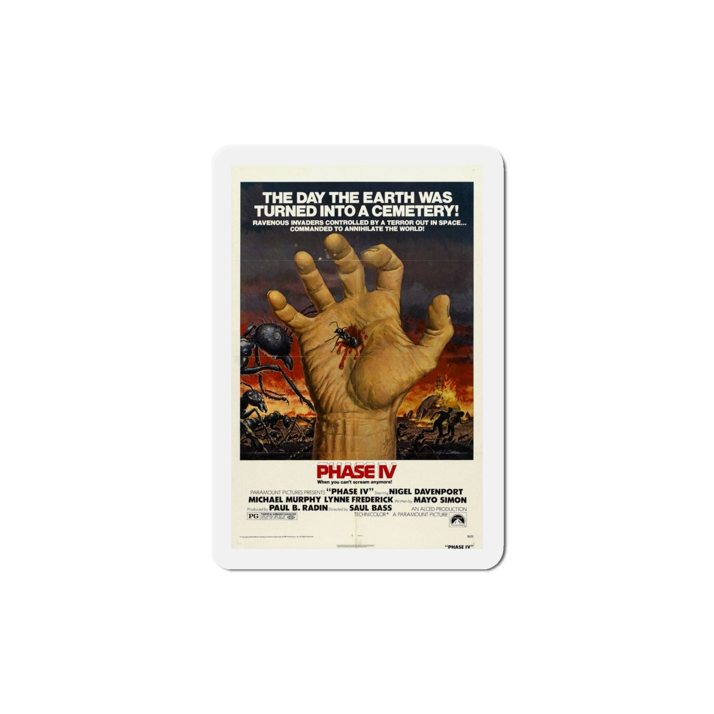 Phase IV 1974 Movie Poster Die-Cut Magnet-5 Inch-The Sticker Space