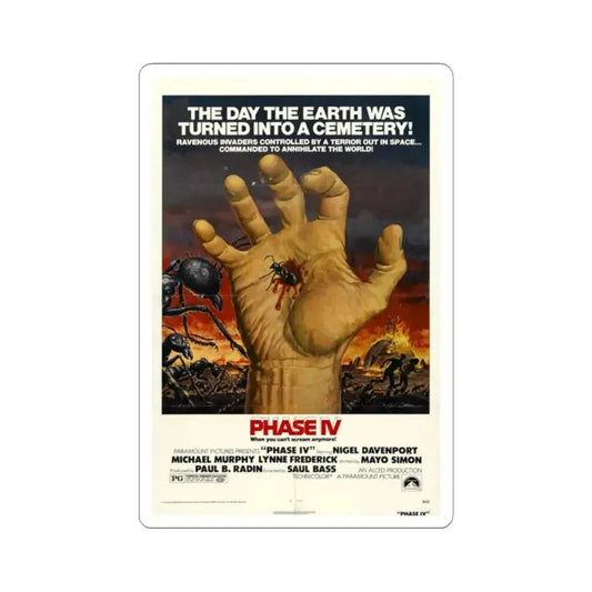 PHASE IV 1974 Movie Poster - STICKER Vinyl Kiss-Cut Decal 2 Inch White - The Sticker Space
