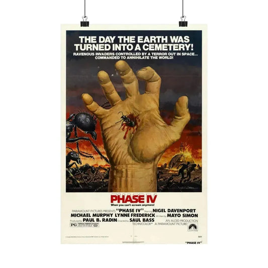 PHASE IV 1974 - Paper Movie Poster 12″ x 18″ Matte - The Sticker Space