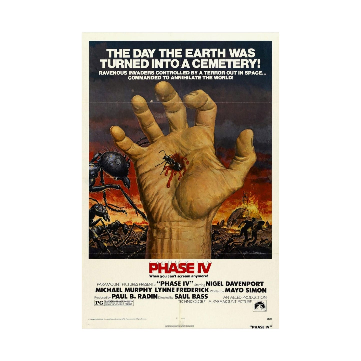 PHASE IV 1974 - Paper Movie Poster-The Sticker Space