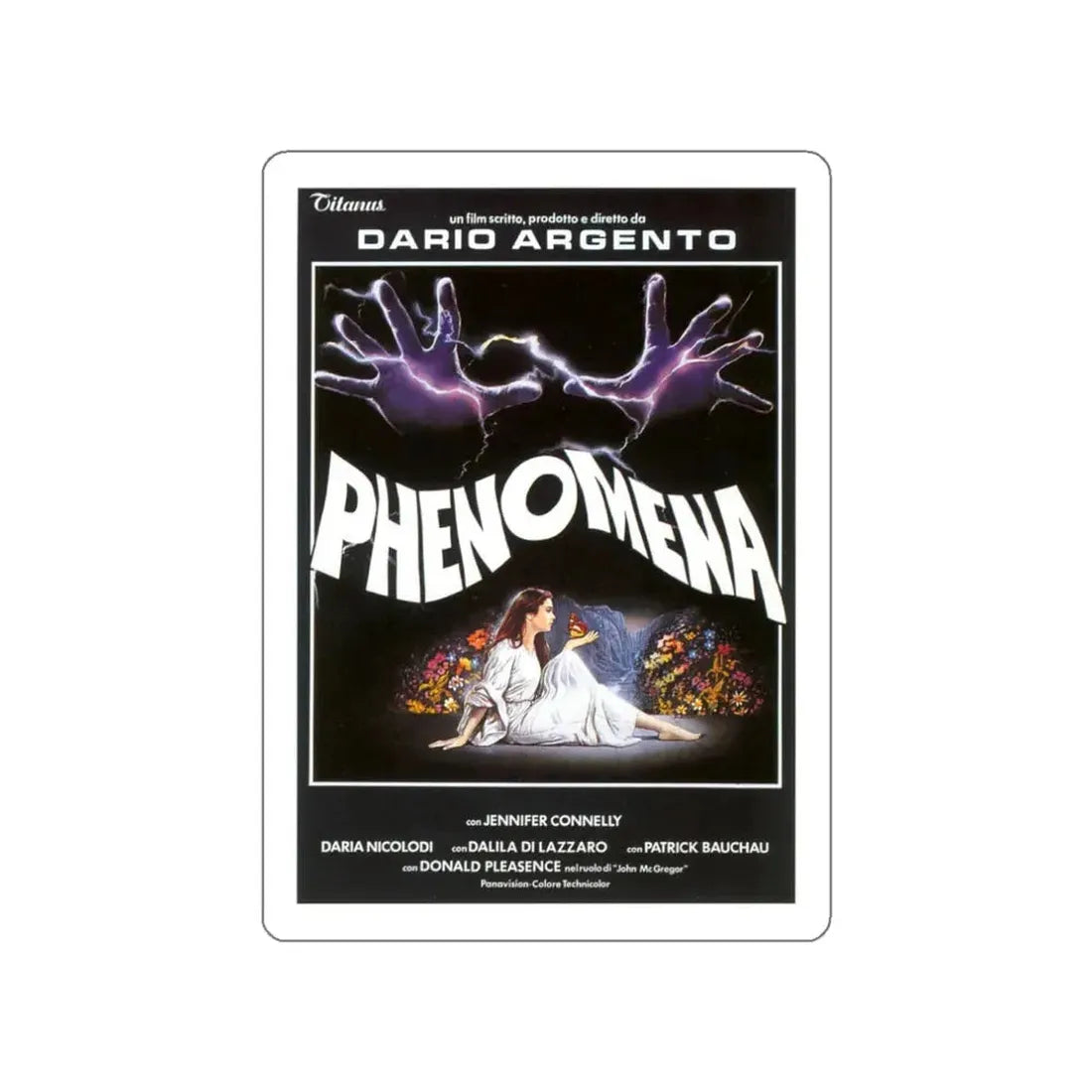 PHENOMENA 1985 Movie Poster STICKER Vinyl Die-Cut Decal 3 Inch - The Sticker Space