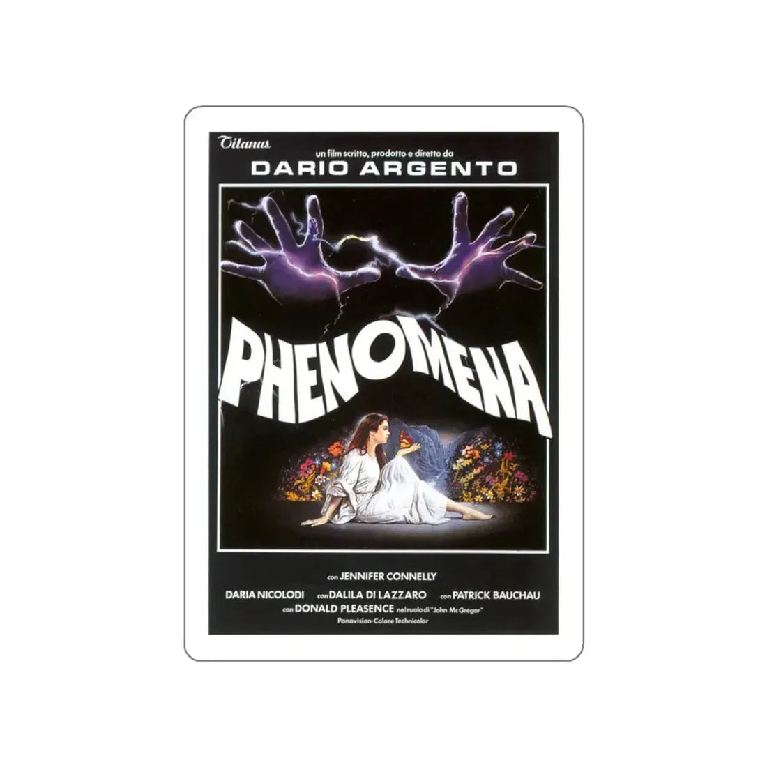 PHENOMENA 1985 Movie Poster STICKER Vinyl Die-Cut Decal - The Sticker Space