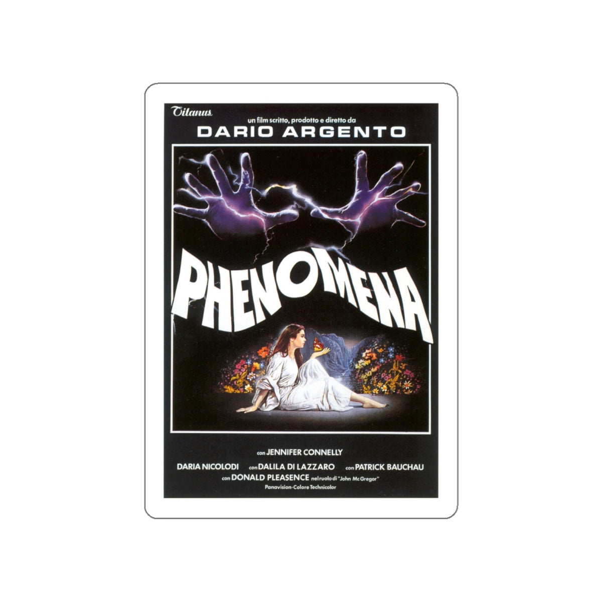 PHENOMENA 1985 Movie Poster STICKER Vinyl Die-Cut Decal-White-The Sticker Space