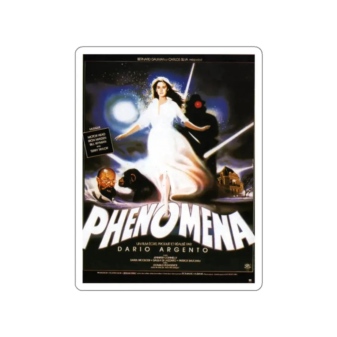 PHENOMENA (FRENCH) 1985 Movie Poster STICKER Vinyl Die-Cut Decal 2 Inch - The Sticker Space