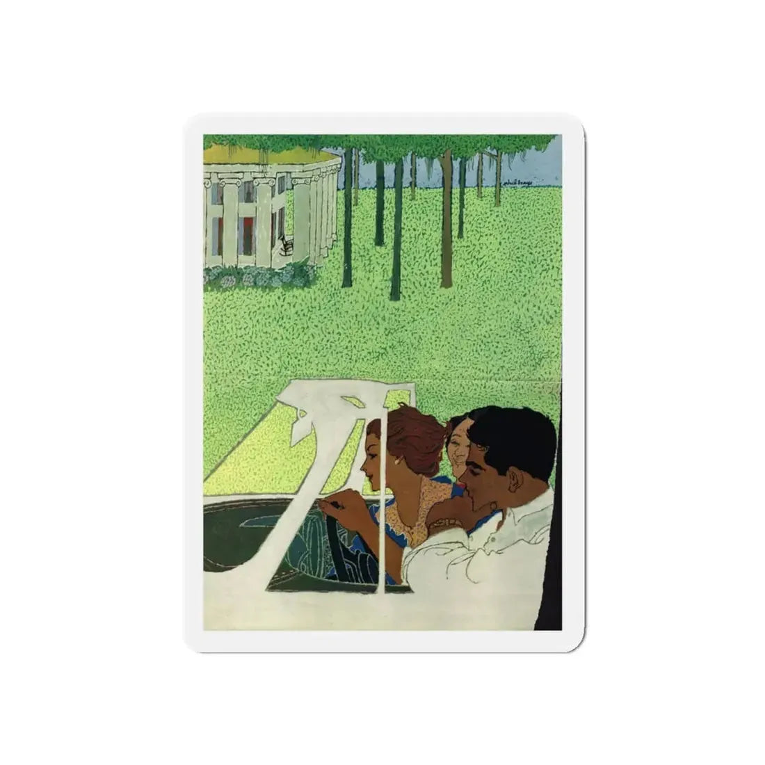 Phil Hays illustration, publication unknown, c. late 1950s (Magazine Illustration) Refrigerator Magnet - The Sticker Space