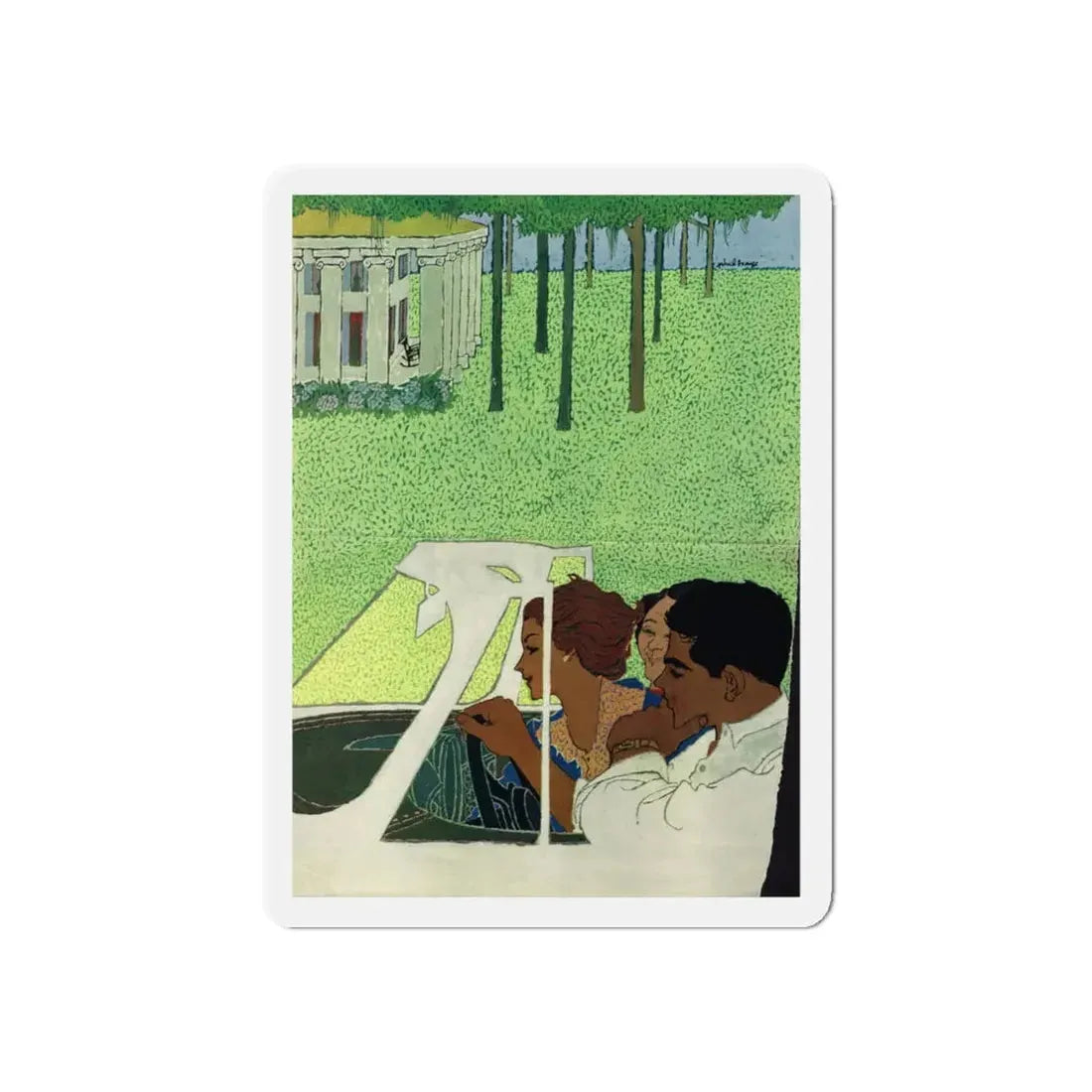 Phil Hays illustration, publication unknown, c. late 1950s (Magazine Illustration) Refrigerator Magnet - The Sticker Space