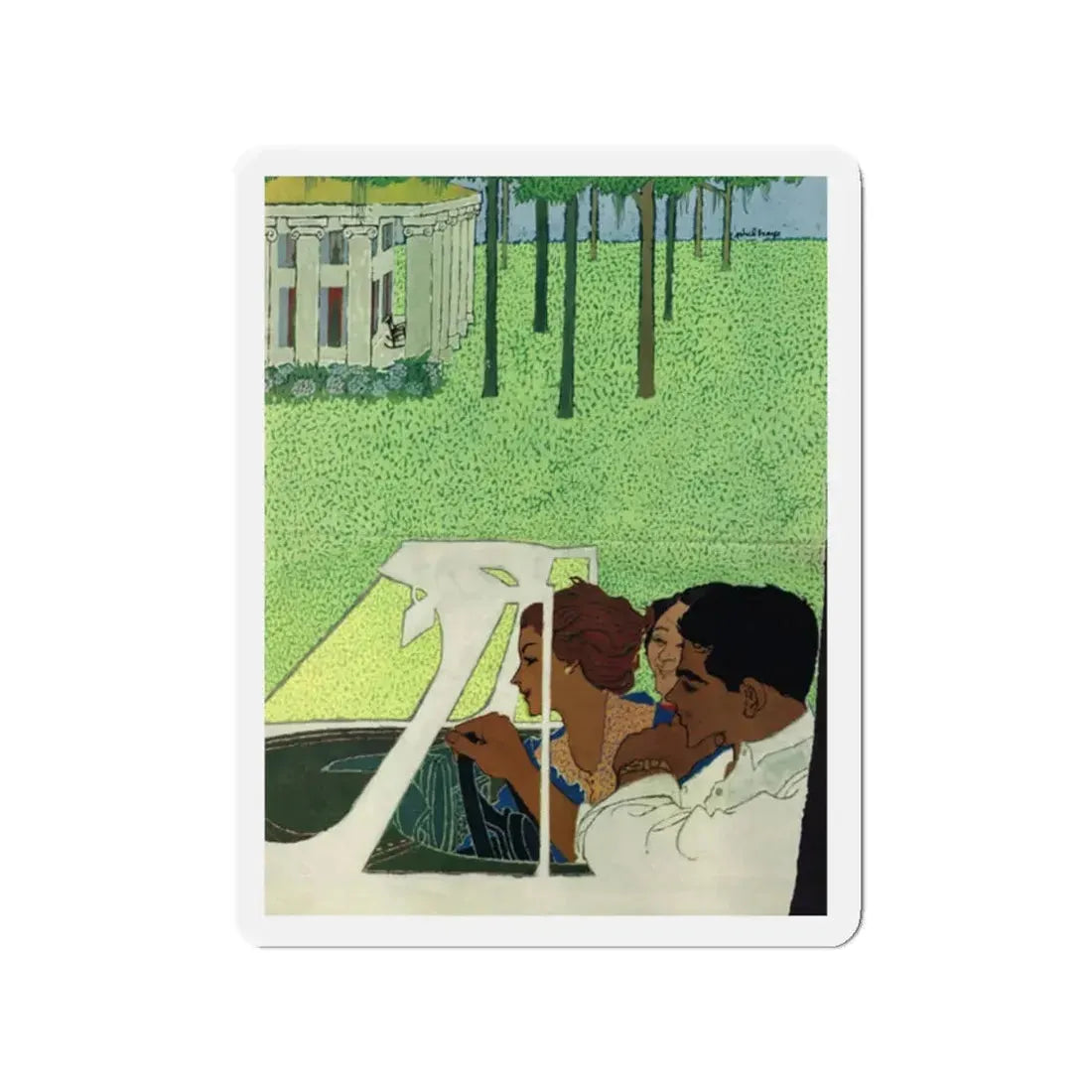 Phil Hays illustration, publication unknown, c. late 1950s (Magazine Illustration) Refrigerator Magnet - The Sticker Space