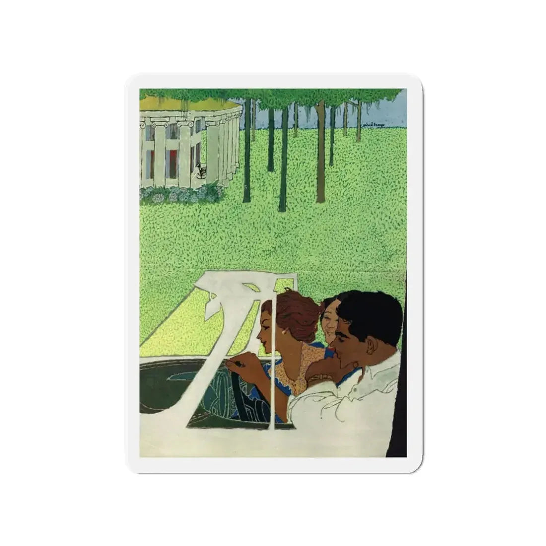 Phil Hays illustration, publication unknown, c. late 1950s (Magazine Illustration) Refrigerator Magnet - The Sticker Space