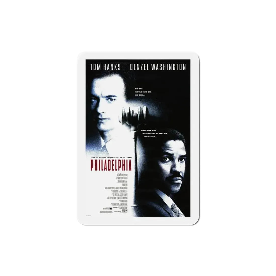 Philadelphia 1993 Movie Poster Refrigerator Magnet 3 Inch - The Sticker Space