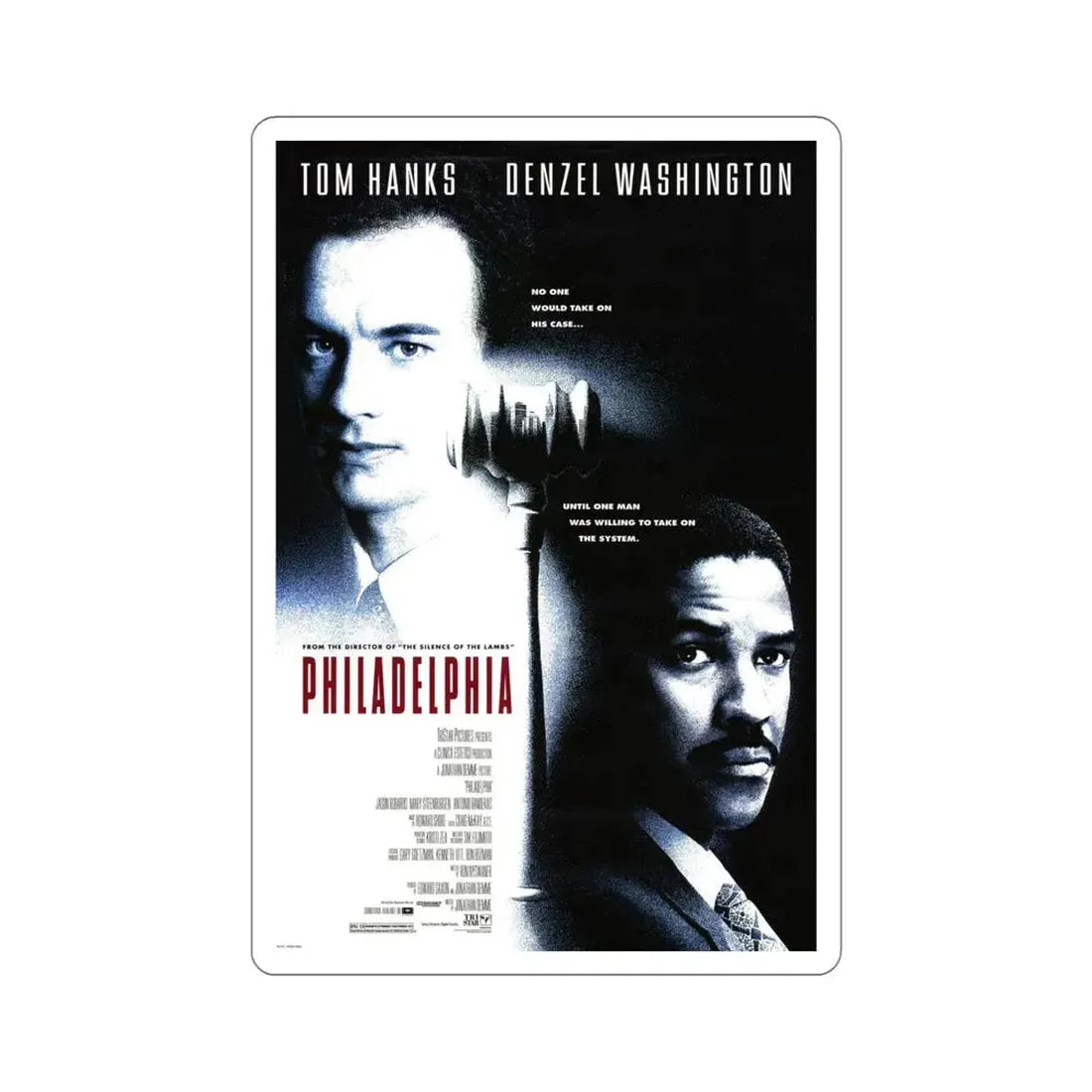 Philadelphia 1993 Movie Poster STICKER Vinyl Die-Cut Decal 6 Inch - The Sticker Space