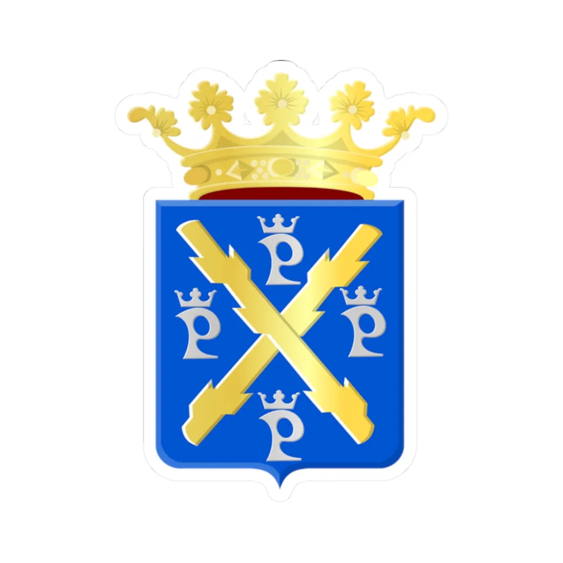 Philippe wapen (Belgium) (Coat of Arms) STICKER Vinyl Kiss-Cut Decal 2 Inch White - The Sticker Space