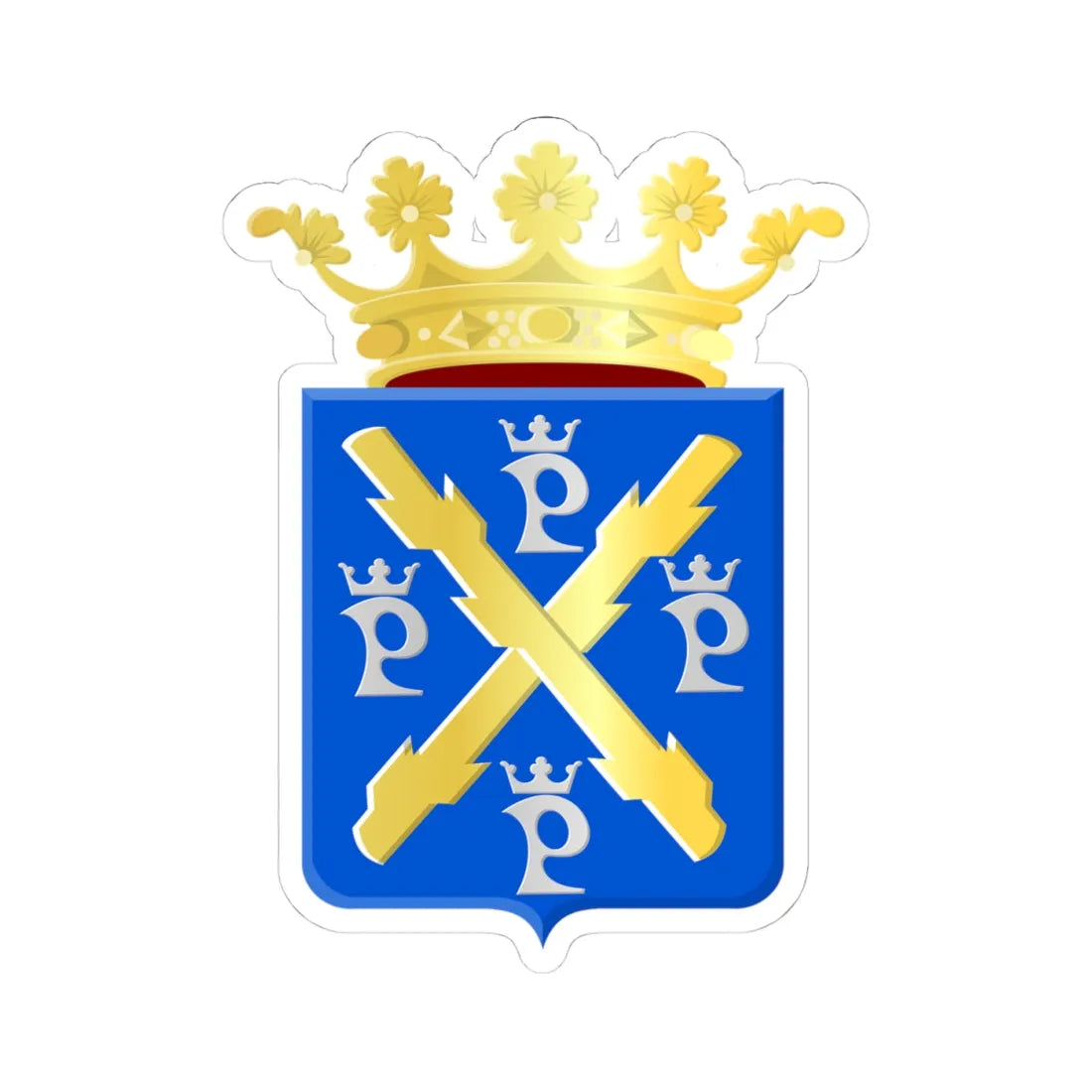 Philippe wapen (Belgium) (Coat of Arms) STICKER Vinyl Kiss-Cut Decal 4 Inch White - The Sticker Space