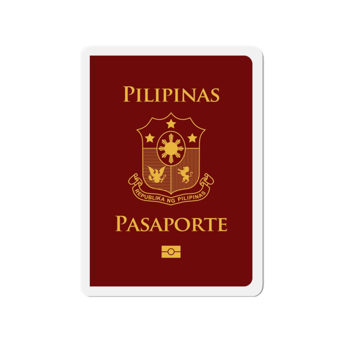 Philippine Passport - Die-Cut Magnet-3" x 3"-The Sticker Space