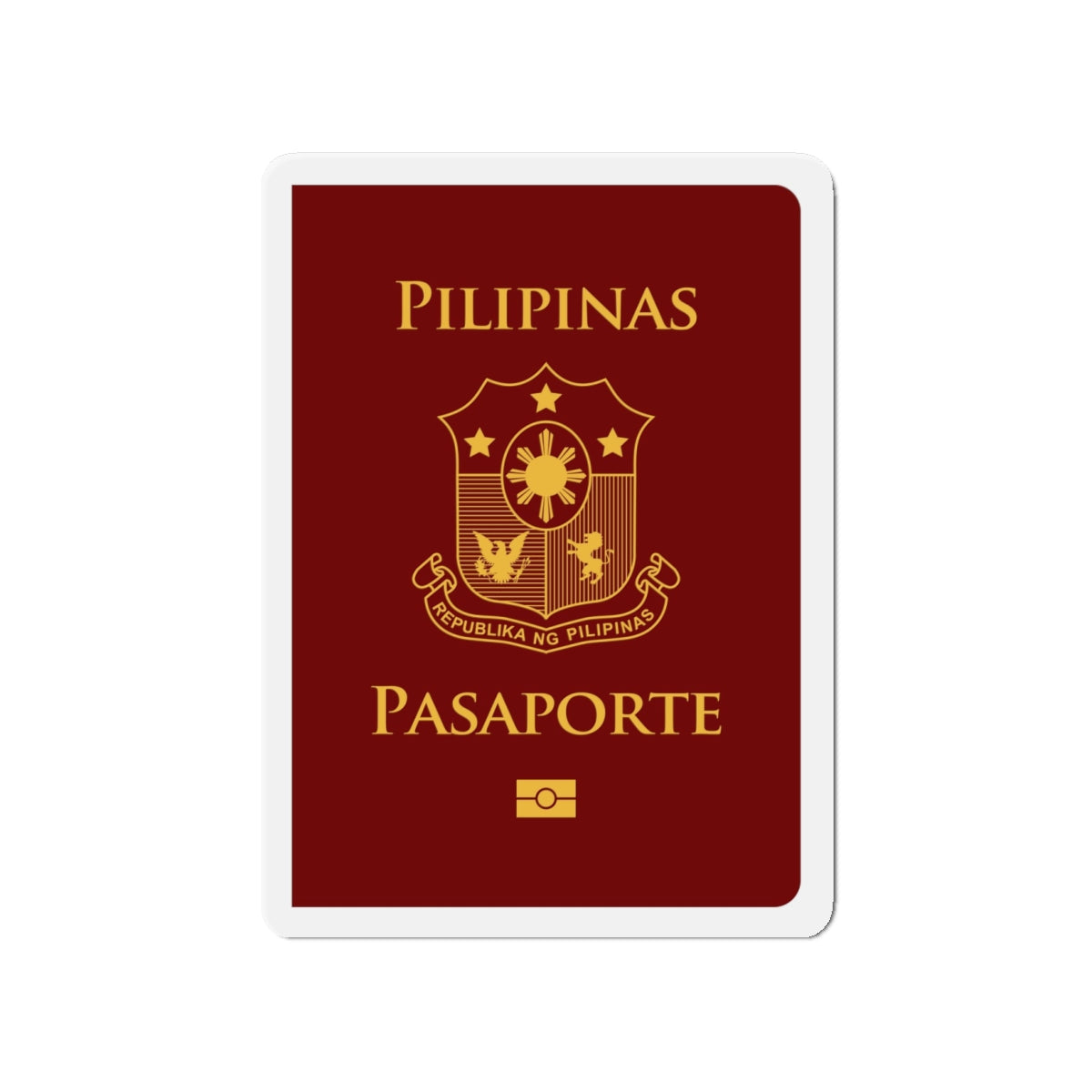 Philippine Passport - Die-Cut Magnet-4" x 4"-The Sticker Space