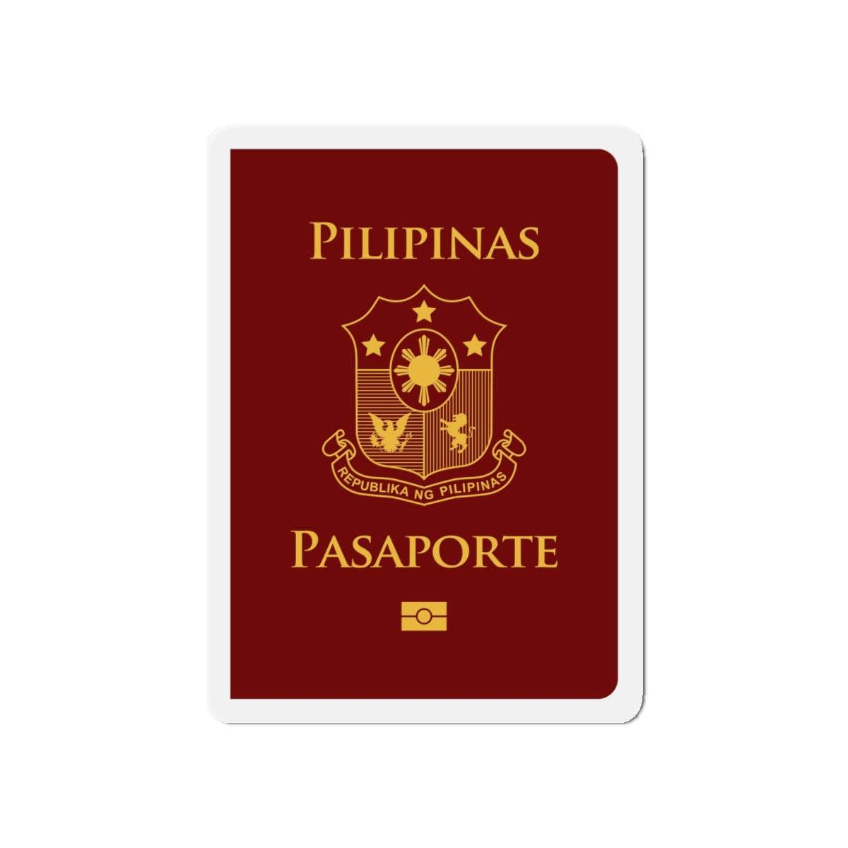 Philippine Passport - Die-Cut Magnet-5" x 5"-The Sticker Space