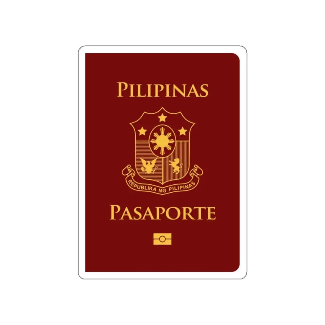 Philippine Passport STICKER Vinyl Die-Cut Decal 2 Inch - The Sticker Space