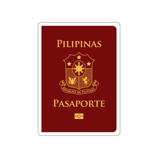 Philippine Passport STICKER Vinyl Die-Cut Decal 2 Inch - The Sticker Space