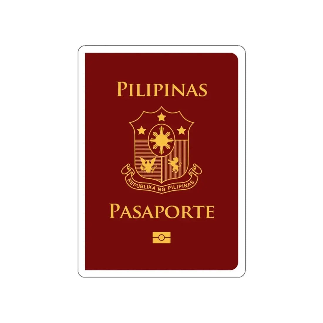Philippine Passport STICKER Vinyl Die-Cut Decal 3 Inch - The Sticker Space