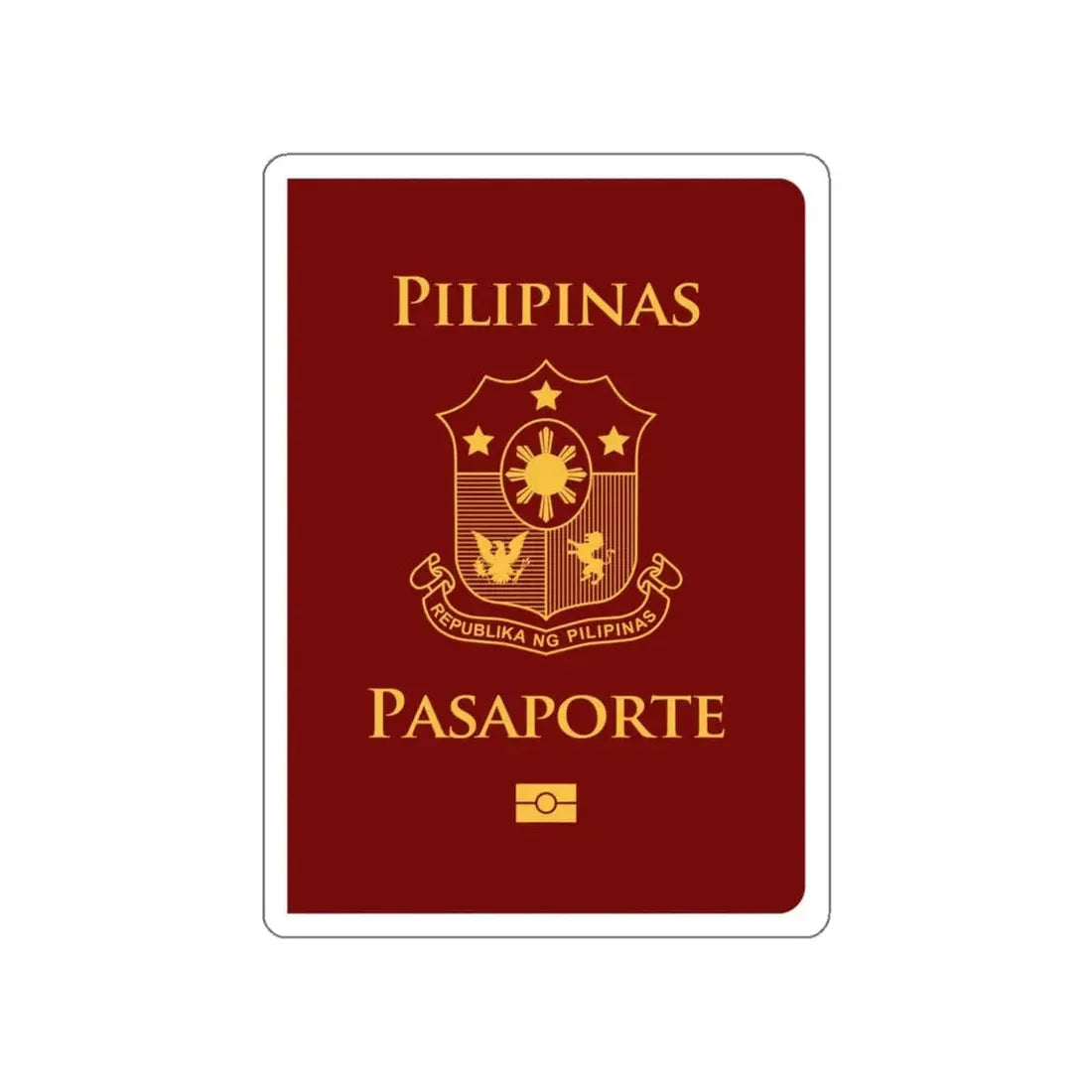 Philippine Passport STICKER Vinyl Die-Cut Decal 4 Inch - The Sticker Space