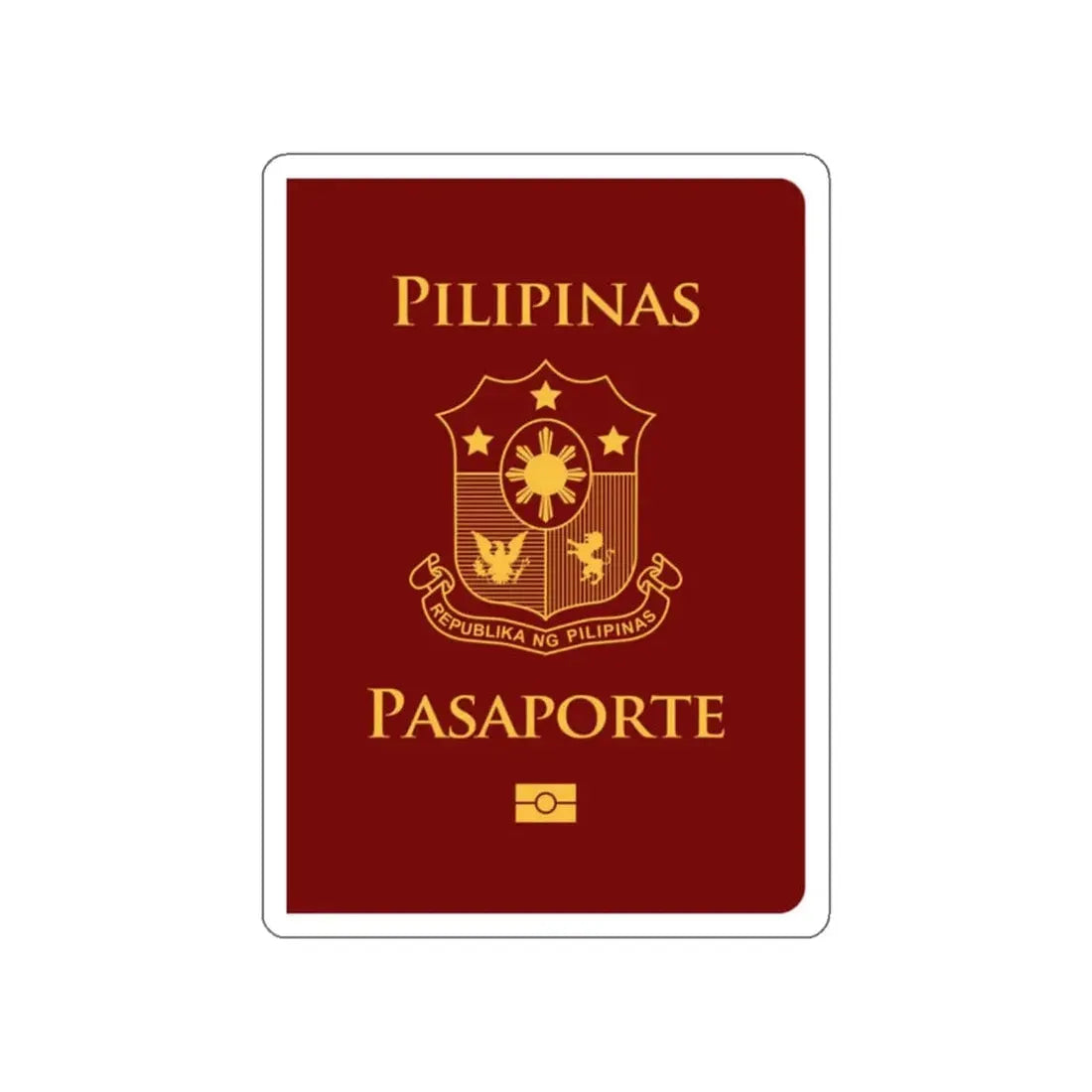 Philippine Passport STICKER Vinyl Die-Cut Decal - The Sticker Space
