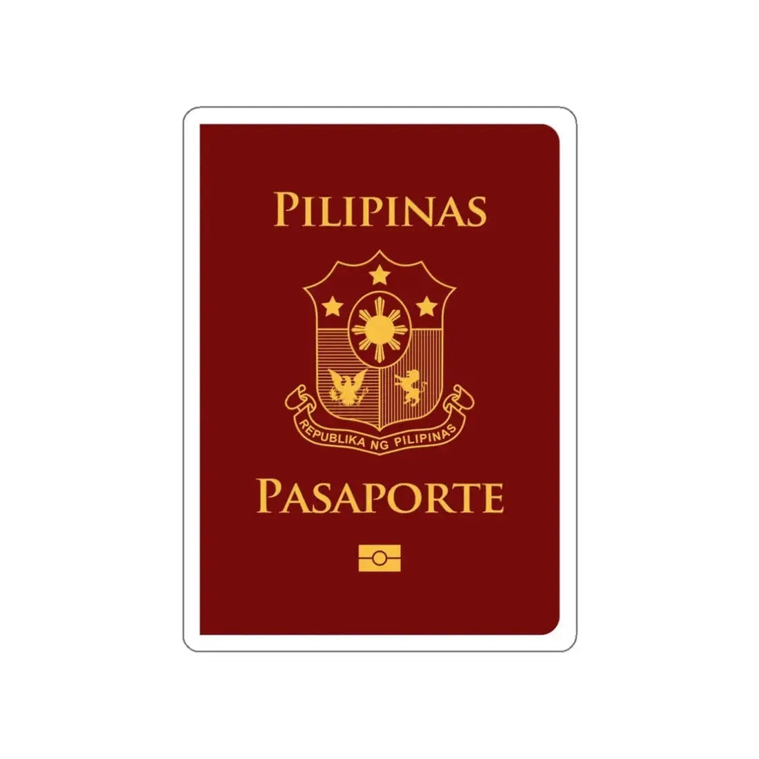 Philippine Passport STICKER Vinyl Die-Cut Decal - The Sticker Space