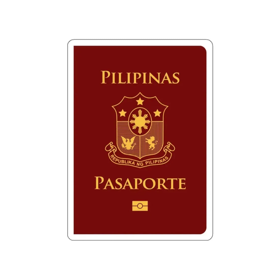 Philippine Passport STICKER Vinyl Die-Cut Decal - The Sticker Space