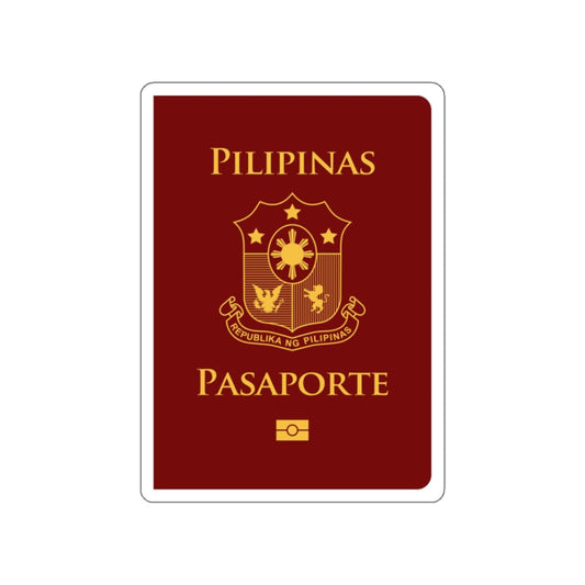 Philippine Passport STICKER Vinyl Die-Cut Decal-White-The Sticker Space