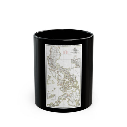 Philippines, The 1 & 2 (1902) (Map) Black Coffee Mug-11oz-The Sticker Space