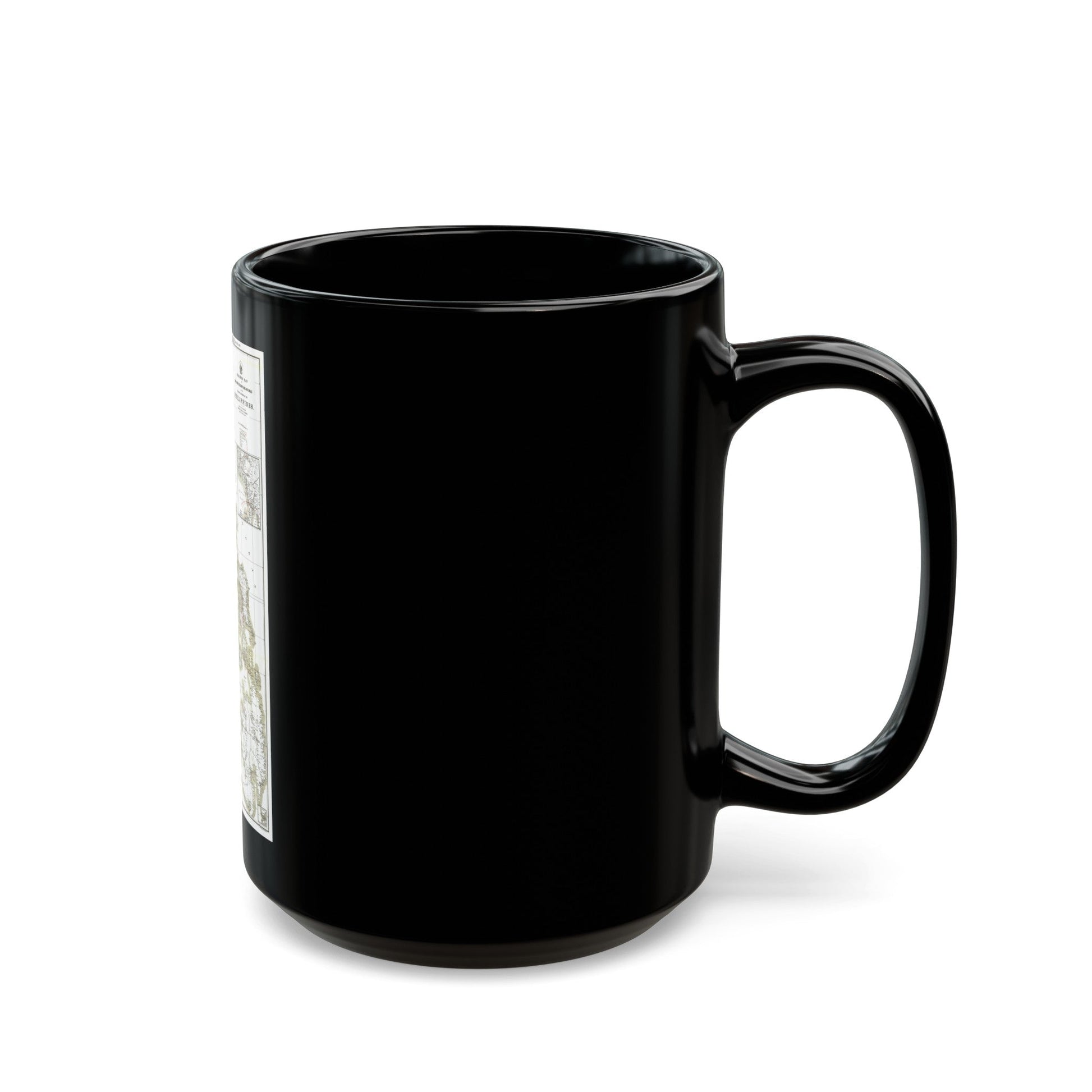 Philippines, The 1 & 2 (1902) (Map) Black Coffee Mug-The Sticker Space