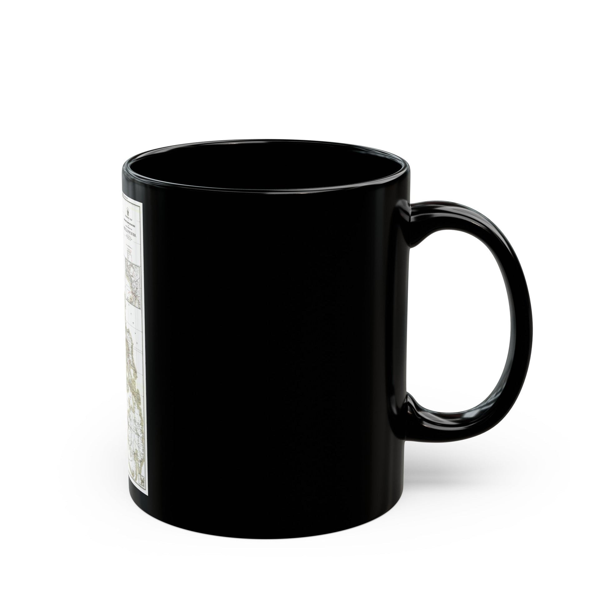 Philippines, The 1 & 2 (1902) (Map) Black Coffee Mug-The Sticker Space