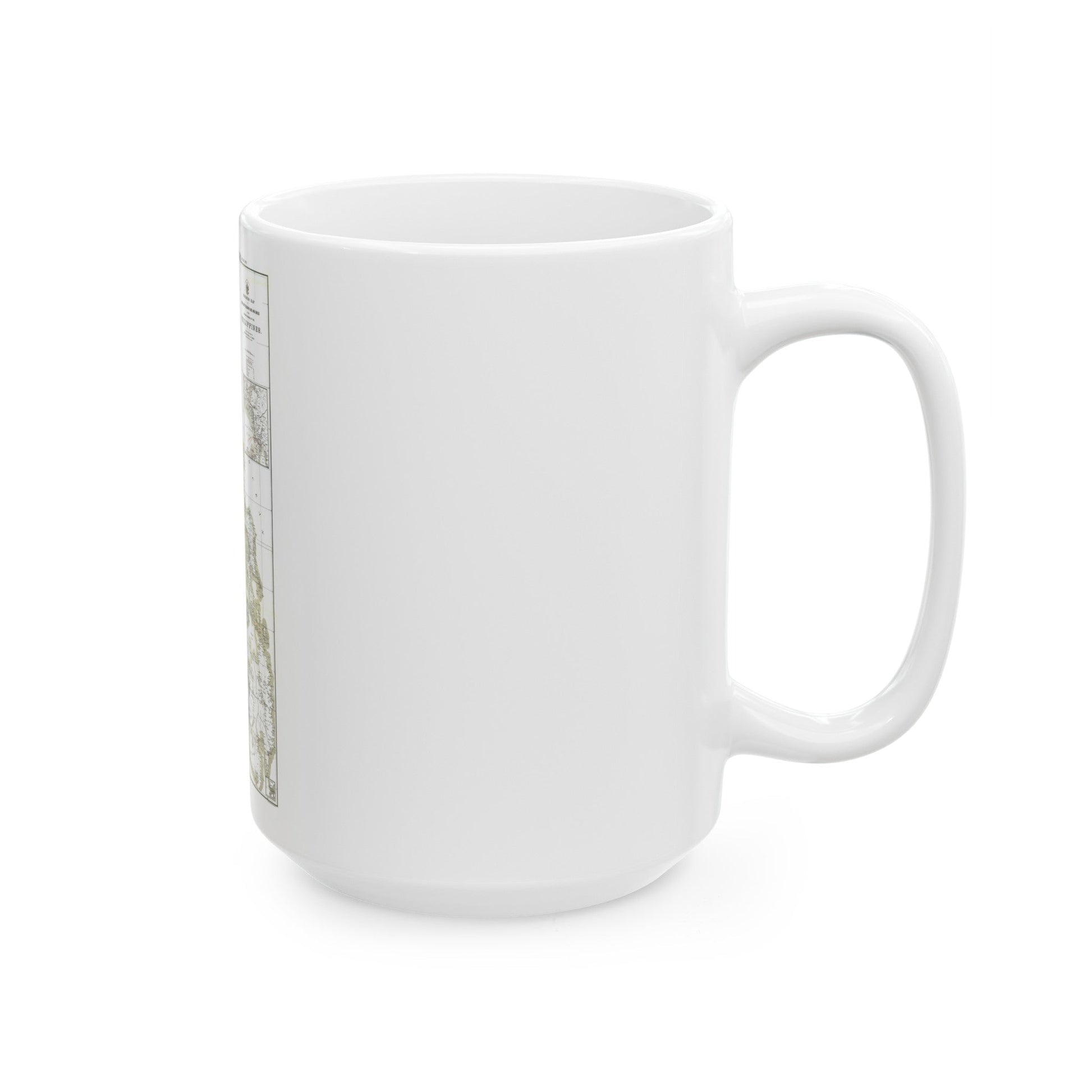 Philippines, The 1 & 2 (1902) (Map) White Coffee Mug-The Sticker Space
