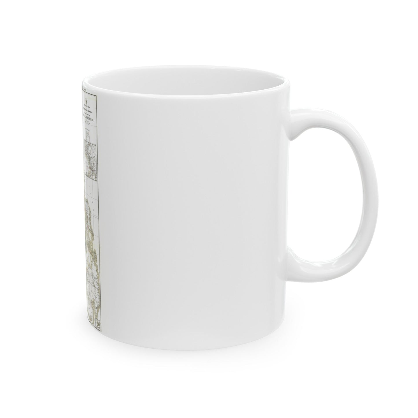 Philippines, The 1 & 2 (1902) (Map) White Coffee Mug-The Sticker Space