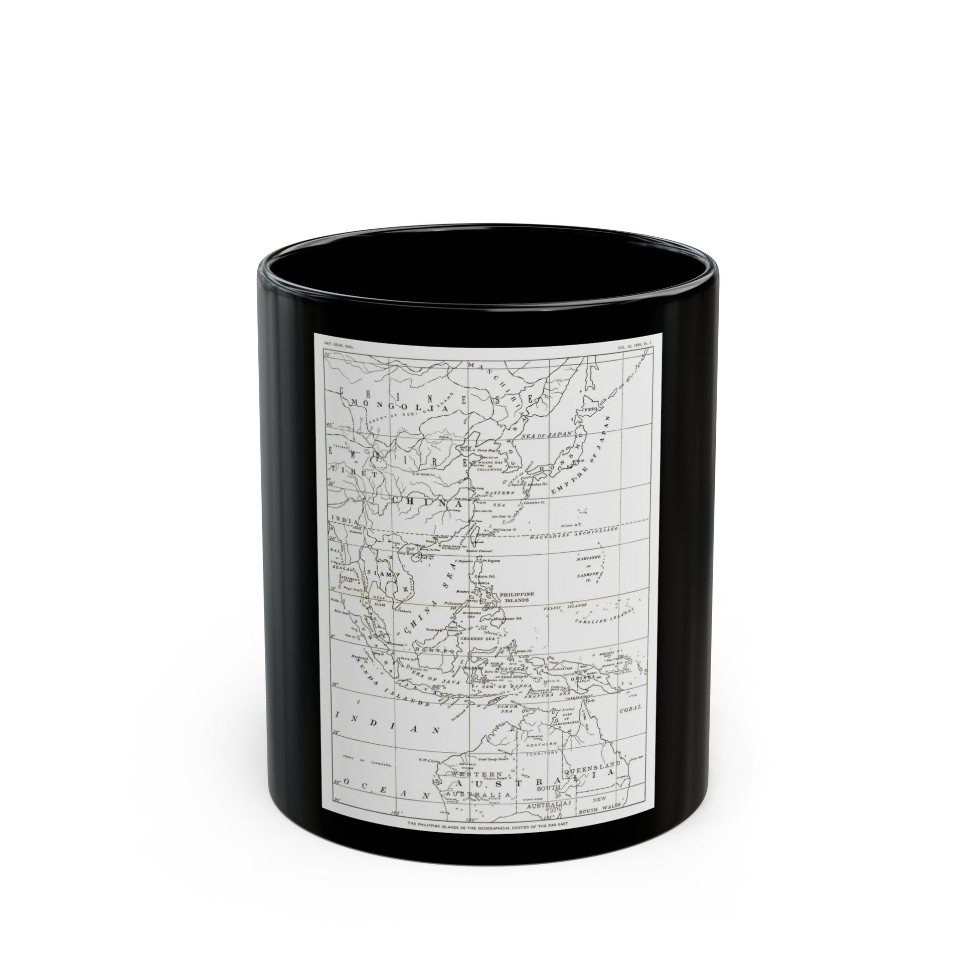Philippines, The (1900) (Map) Black Coffee Mug-11oz-The Sticker Space