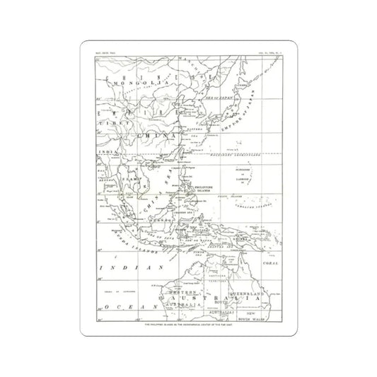 Philippines, The (1900) (Map) STICKER Vinyl Kiss-Cut Decal 2 Inch White - The Sticker Space