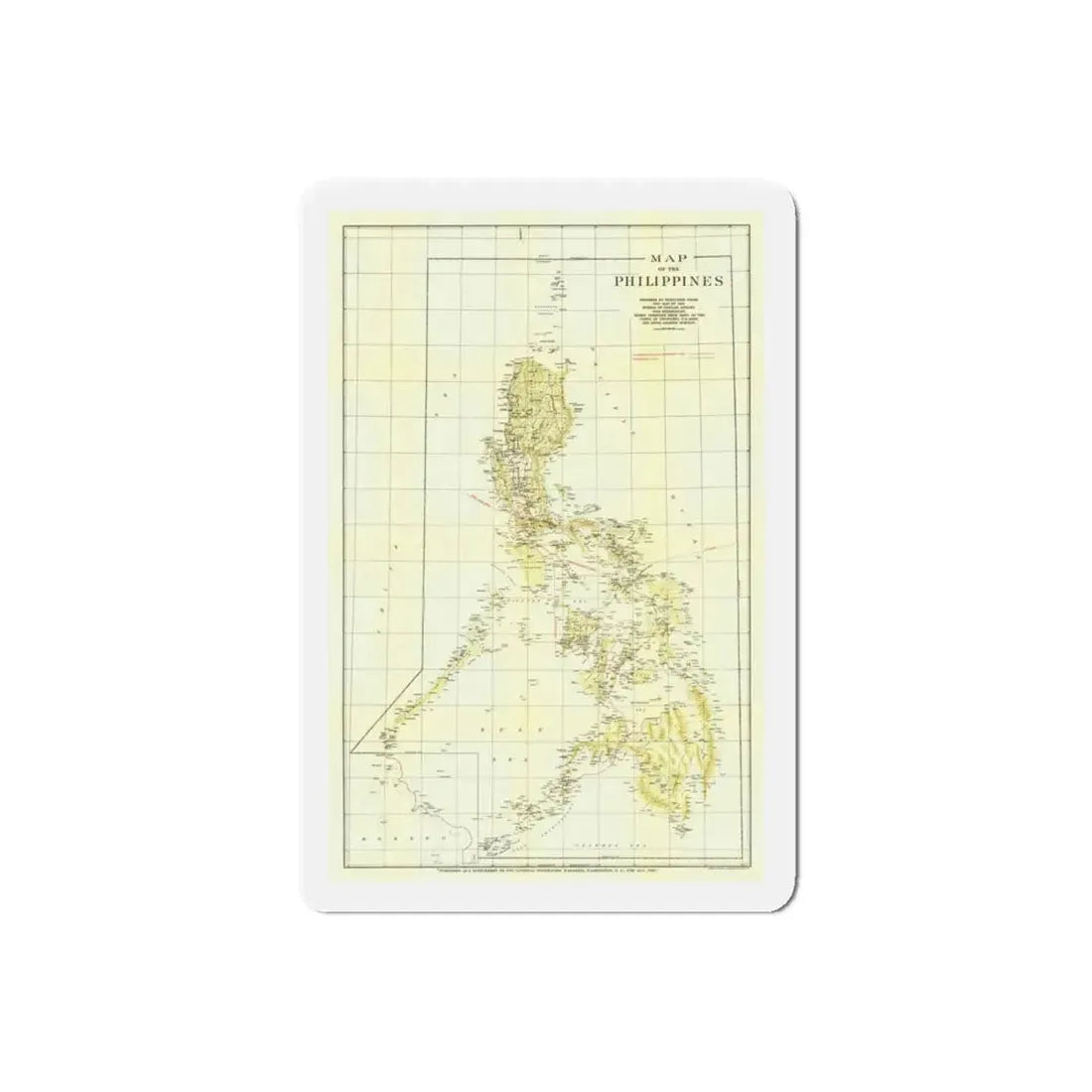 Philippines, The (1905) (Map) Refrigerator Magnet - The Sticker Space