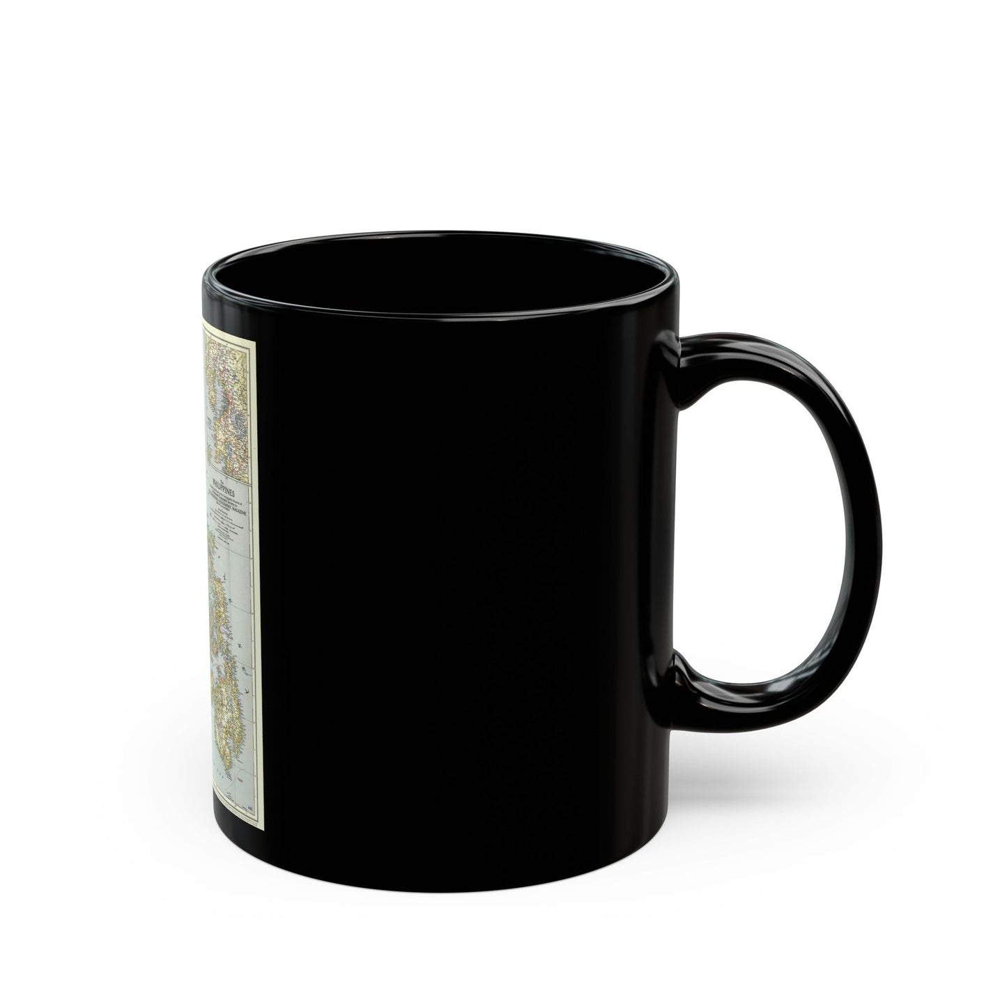 Philippines, The (1945) (Map) Black Coffee Mug-The Sticker Space