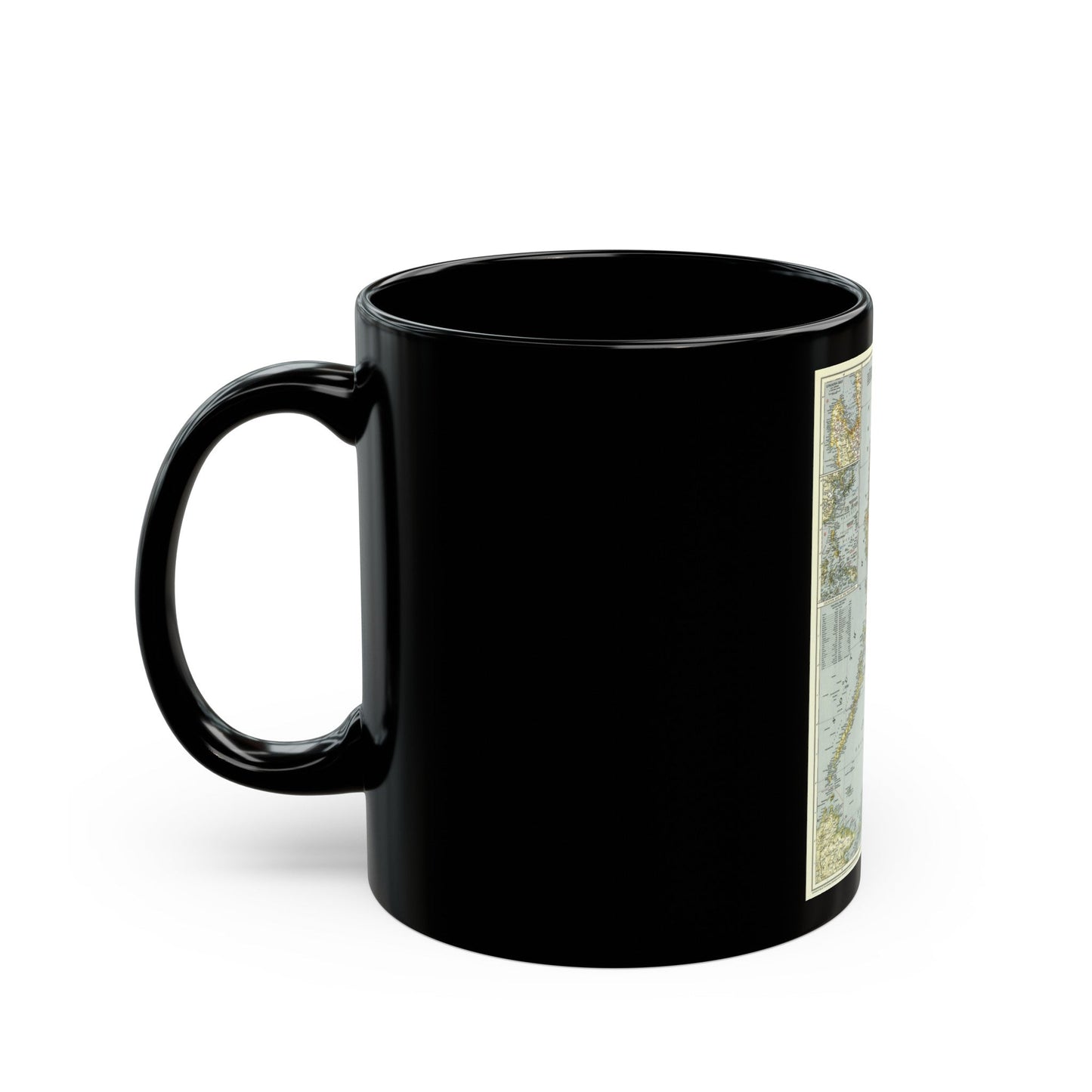 Philippines, The (1945) (Map) Black Coffee Mug-The Sticker Space