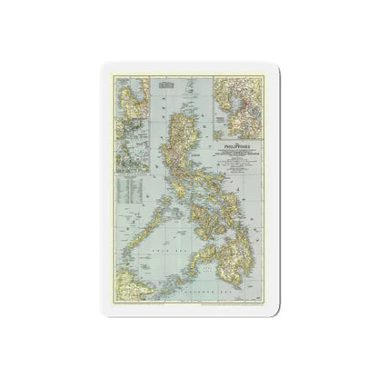 Philippines, The (1945) (Map) Refrigerator Magnet 5 Inch Die-Cut - The Sticker Space