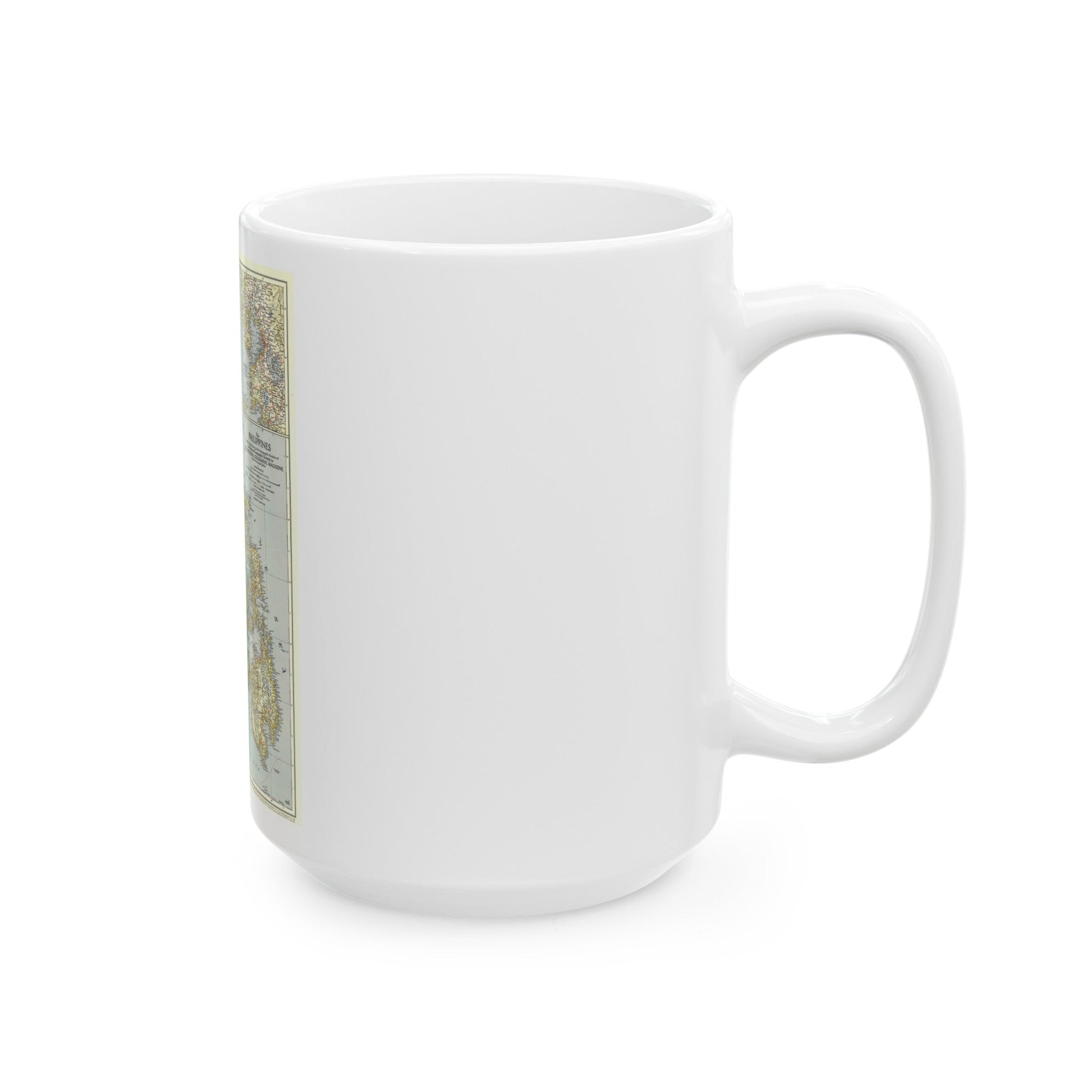 Philippines, The (1945) (Map) White Coffee Mug-The Sticker Space