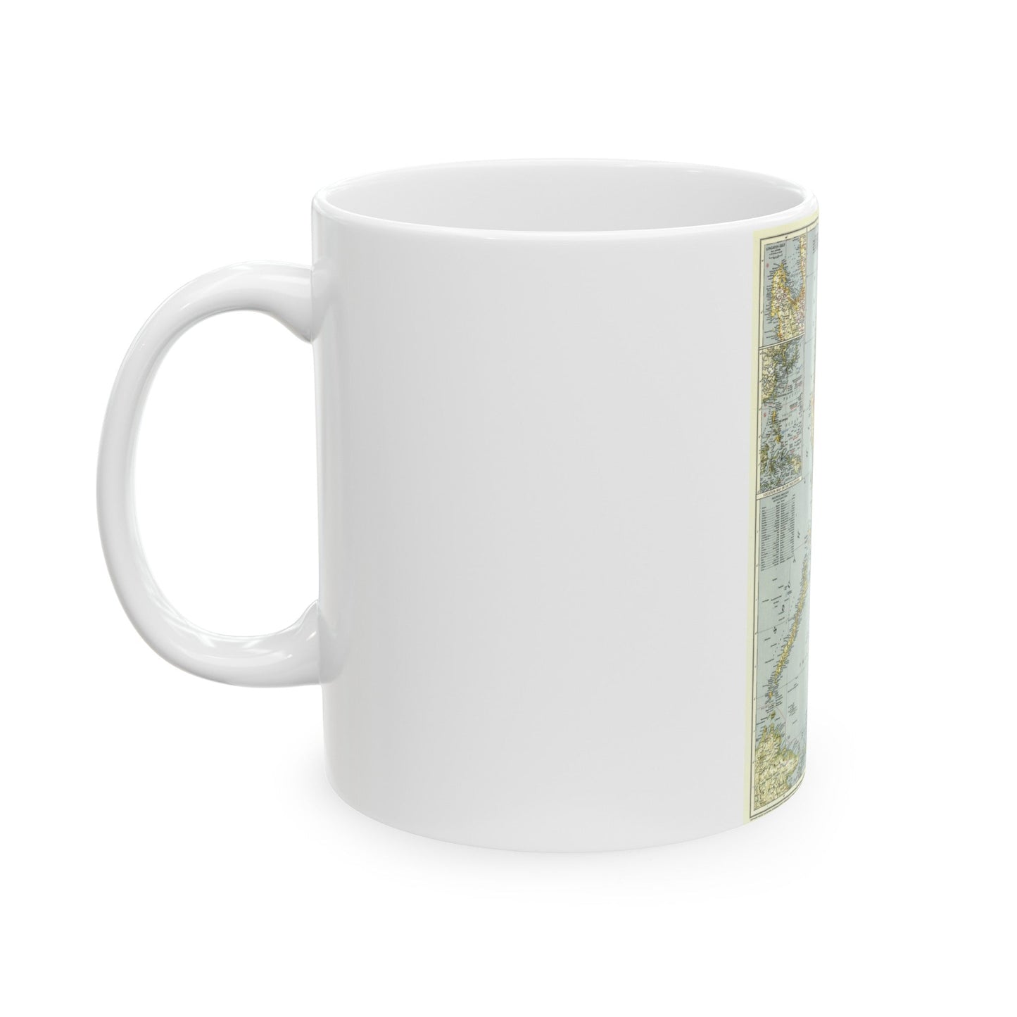 Philippines, The (1945) (Map) White Coffee Mug-The Sticker Space